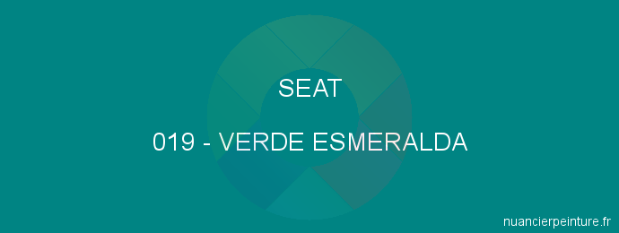 Peinture Seat 019 Verde Esmeralda