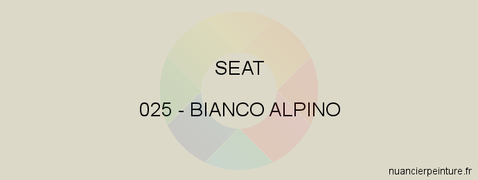 Peinture Seat 025 Bianco Alpino