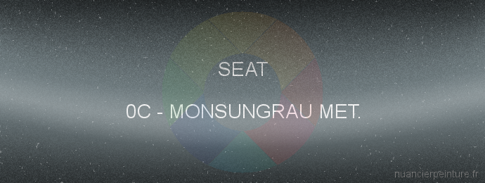 Peinture Seat 0C Monsungrau Met.