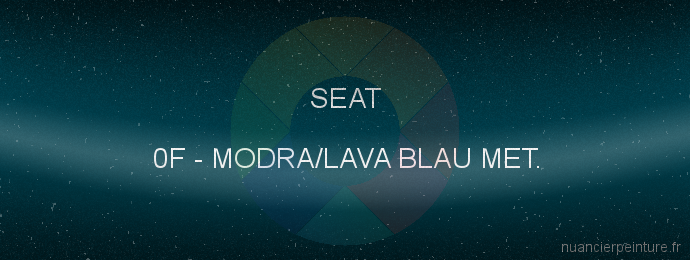 Peinture Seat 0F Modra/lava Blau Met.