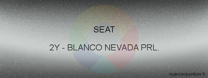 Peinture Seat 2Y Blanco Nevada Prl.