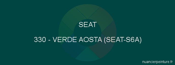 Peinture Seat 330 Verde Aosta (seat-s6a)