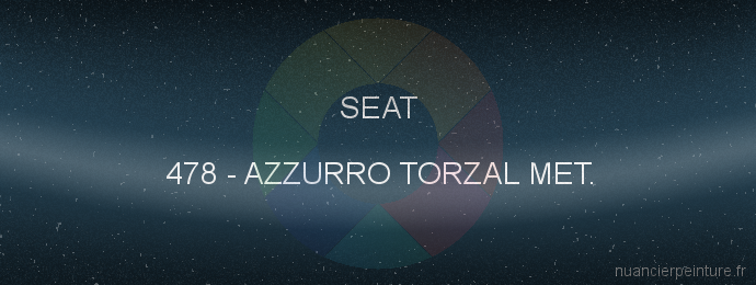 Peinture Seat 478 Azzurro Torzal Met.