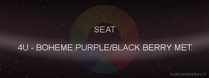 Peinture Seat 4U Boheme Purple/black Berry Met.