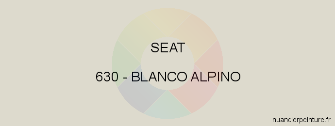 Peinture Seat 630 Blanco Alpino