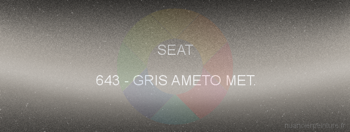 Peinture Seat 643 Gris Ameto Met.