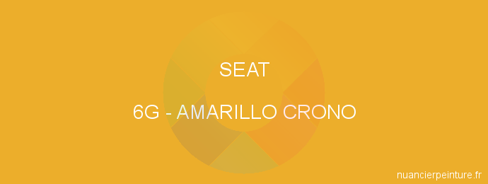 Peinture Seat 6G Amarillo Crono