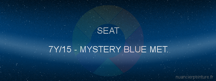 Peinture Seat 7Y/15 Mystery Blue Met.