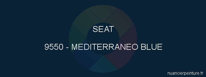 Peinture Seat 9550 Mediterraneo Blue
