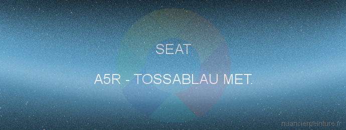 Peinture Seat A5R Tossablau Met.