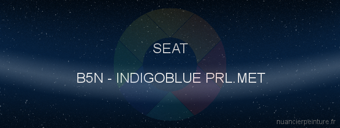 Peinture Seat B5N Indigoblue Prl.met