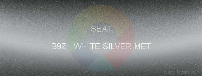 Peinture Seat B9Z White Silver Met.