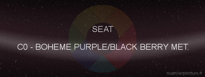 Peinture Seat C0 Boheme Purple/black Berry Met.