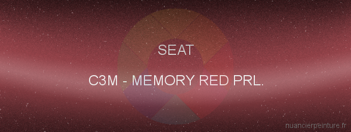 Peinture Seat C3M Memory Red Prl.