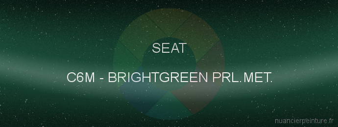 Peinture Seat C6M Brightgreen Prl.met.