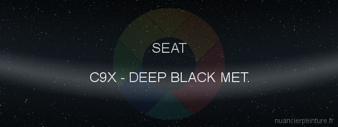 Peinture Seat C9X Deep Black Met.