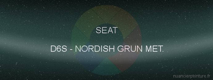 Peinture Seat D6S Nordish Grun Met.