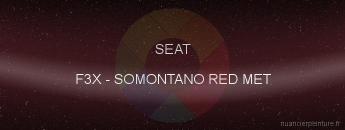 Peinture Seat F3X Somontano Red Met