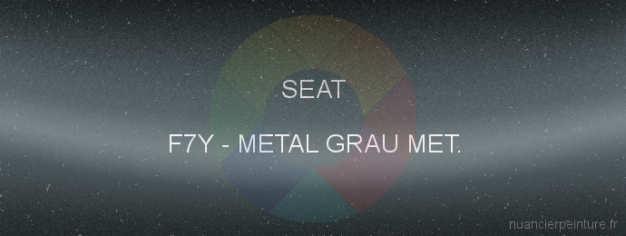 Peinture Seat F7Y Metal Grau Met.