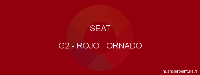 Peinture Seat G2 Rojo Tornado