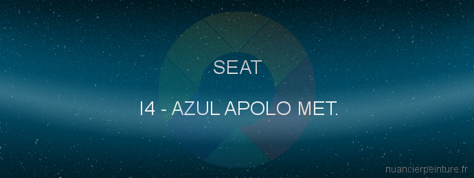 Peinture Seat I4 Azul Apolo Met.
