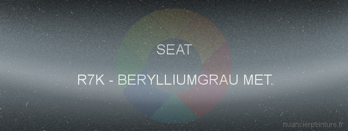 Peinture Seat R7K Berylliumgrau Met.