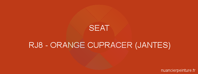 Peinture Seat RJ8 Orange Cupracer (jantes )