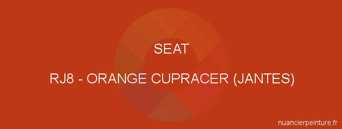 Peinture Seat RJ8 Orange Cupracer (jantes)