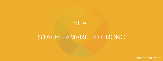 Peinture Seat S1A/06 Amarillo Crono