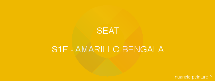 Peinture Seat S1F Amarillo Bengala