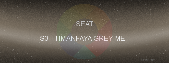 Peinture Seat S3 Timanfaya Grey Met.
