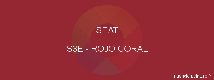 Peinture Seat S3E Rojo Coral