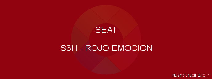 Peinture Seat S3H Rojo Emocion