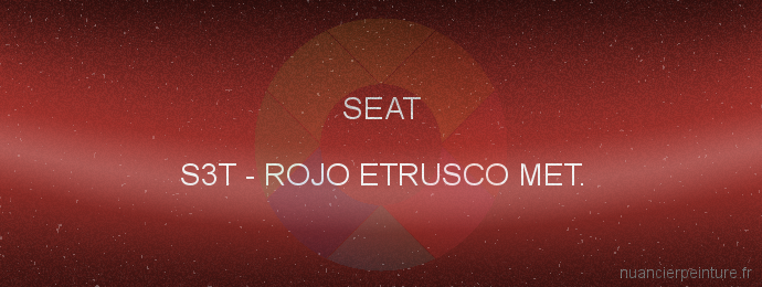 Peinture Seat S3T Rojo Etrusco Met.