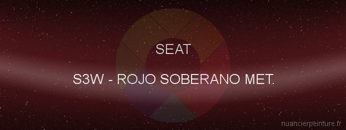 Peinture Seat S3W Rojo Soberano Met.