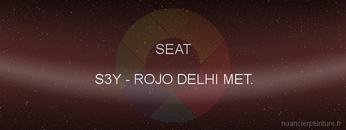 Peinture Seat S3Y Rojo Delhi Met.
