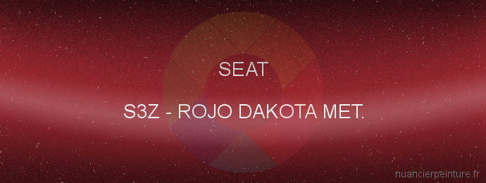 Peinture Seat S3Z Rojo Dakota Met.