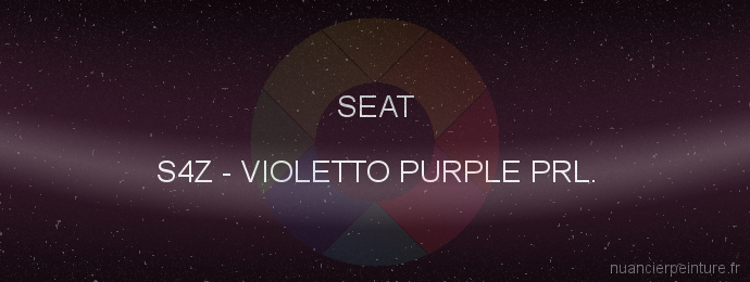 Peinture Seat S4Z Violetto Purple Prl.