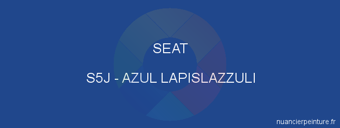 Peinture Seat S5J Azul Lapislazzuli