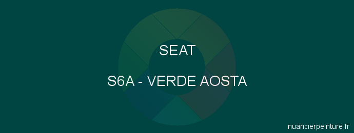 Peinture Seat S6A Verde Aosta