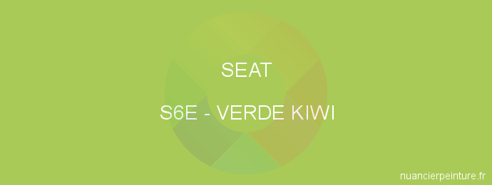 Peinture Seat S6E Verde Kiwi