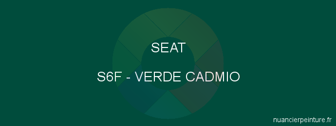 Peinture Seat S6F Verde Cadmio