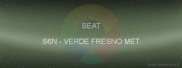 Peinture Seat S6N Verde Fresno Met.