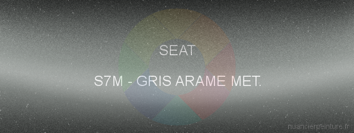Peinture Seat S7M Gris Arame Met.