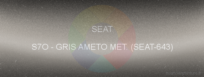 Peinture Seat S7O Gris Ameto Met. (seat-643)