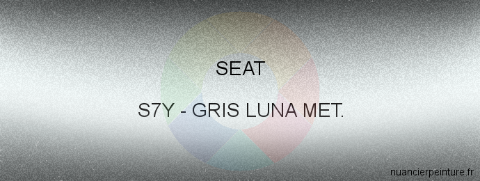 Peinture Seat S7Y Gris Luna Met.
