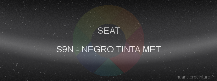 Peinture Seat S9N Negro Tinta Met.