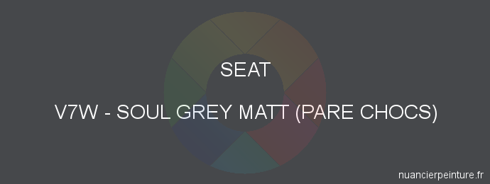 Peinture Seat V7W Soul Grey Matt (pare Chocs)