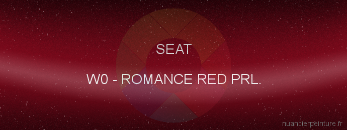 Peinture Seat W0 Romance Red Prl.
