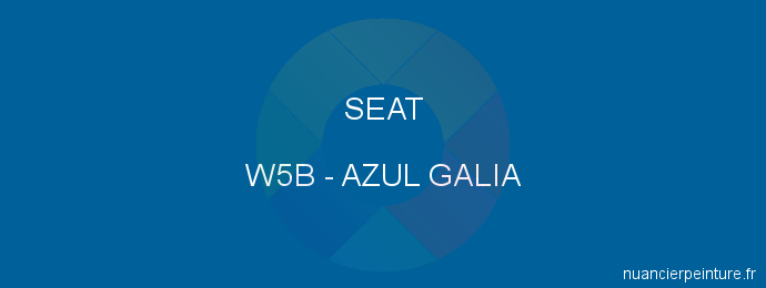 Peinture Seat W5B Azul Galia